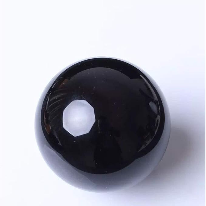 Natural Obsidian Stone Healing Crystal Gemstone Sphere Ball for Reiki Balancing Meditation Energy Home and Office Decoration 40mm 100grams (4cm, Obisdian)