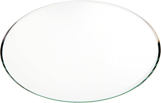 Plymor 6" Round, 3mm Thick Beveled Glass Mirror Circle, Pack of 3