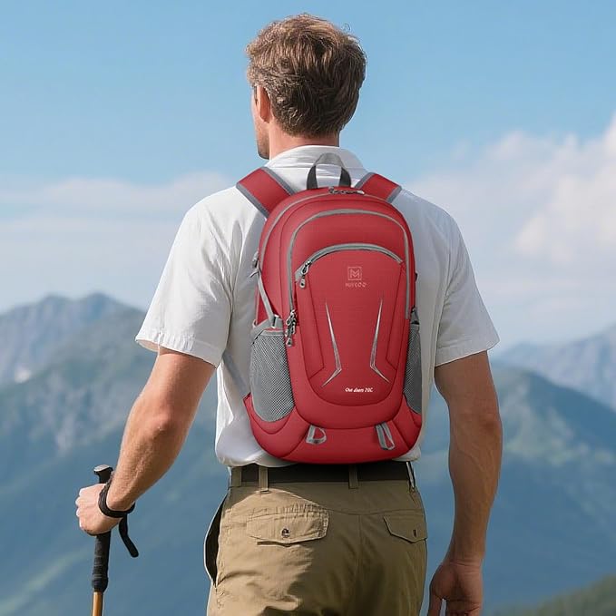 MIYCOO Backpack - Ultra Lightweight Packable Backpack for Travel Camping, 20L Hiking Back Pack Waterproof Foldable Daypack for Men Women Red