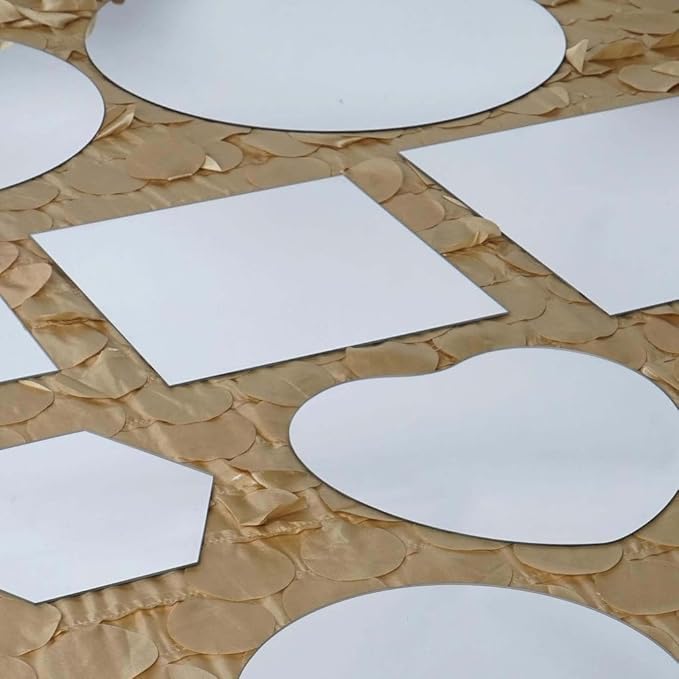 TABLECLOTHSFACTORY 8" Round Glass Mirror Wedding Party Table Decorations Centerpieces - 6 PCS