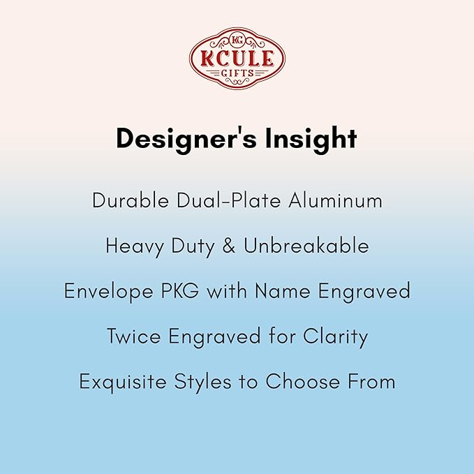Personalized Luggage Tags: Custom Metal Luggage Tags for Suitcases, Backpacks and Bags with Your Personalized Text (Green)