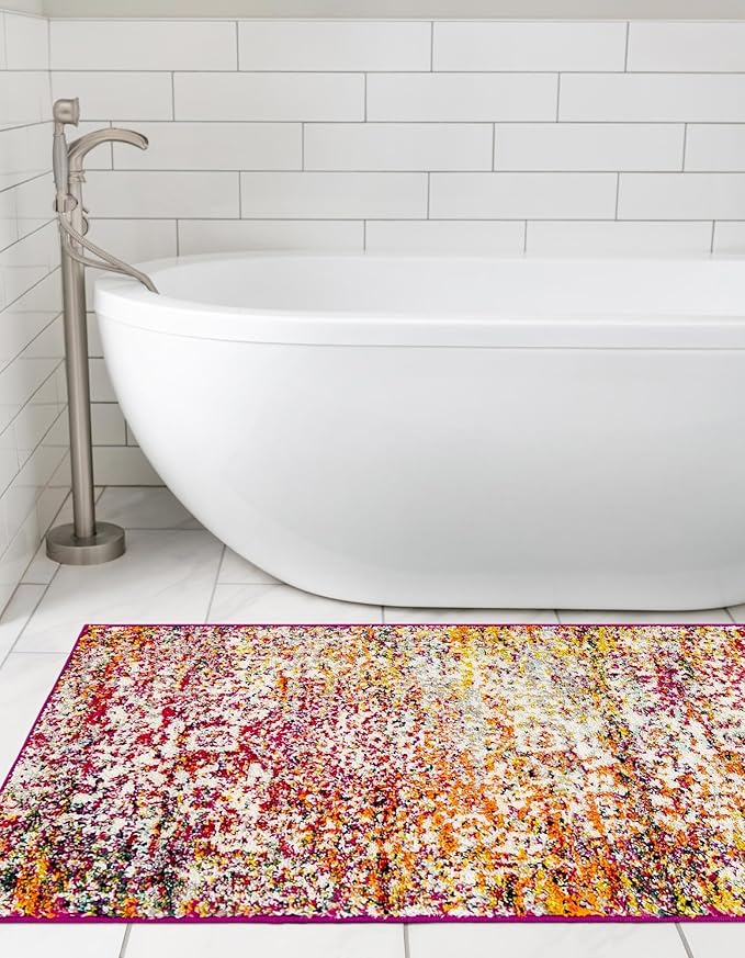 Rugs.com Arlington Collection Rug – 13 Ft Runner Multi Medium-Pile Rug Perfect for Hallways, Entryways