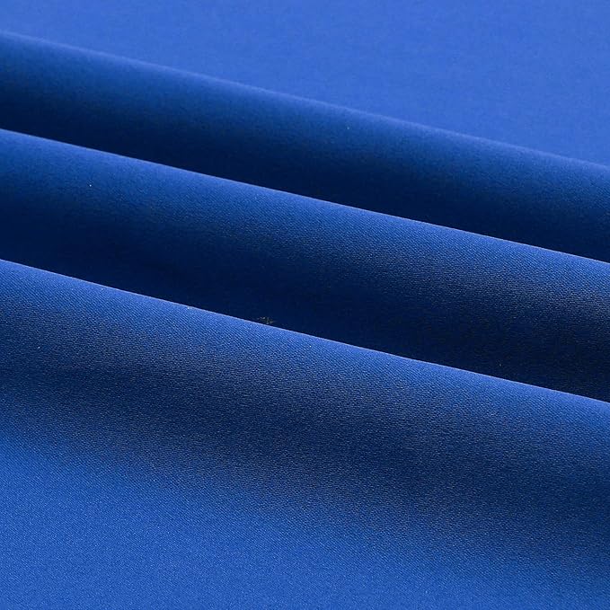 DUALIFE Royal Blue Blackout Curtains Panels/Drapes for Living Room 72 inch Length Room Darkening Bedroom Curtains Grommet Top 42 W x 72 L Inch