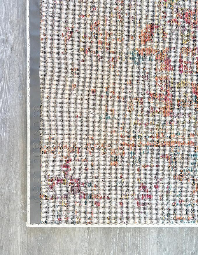 Rugs.com Arlington Collection Rug – 11 Ft Runner Light Multi Medium-Pile Rug Perfect for Hallways, Entryways