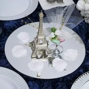 Efavormart 12" Round Glass Mirror Wedding Party Table Decorations Centerpieces - 4 PCS
