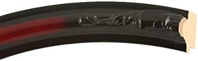 OVALCREST Round Beveled Wall Mirror for Home Decor - Florence Style - Rosewood - 22x22 Outside Dimensions