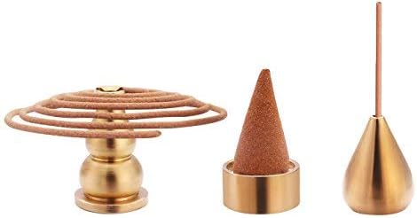 Miupoo Incense Burner Metal Holder,Cone Incense Holder,Coil Incenses Holders,Incenses Stick Holders, 3 Styles