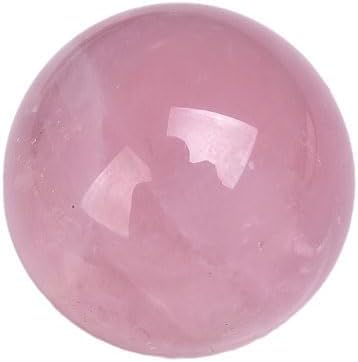 Natural Rose Quartz Healing Crystal Gemstone Sphere Ball for Reiki Balancing Meditation Energy Home and Office Decoration (4-4.5cm, Rose Quartz)