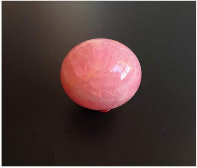 Natural Rose Quartz Healing Crystal Gemstone Sphere Ball for Reiki Balancing Meditation Energy Home and Office Decoration (4-4.5cm, Rose Quartz)