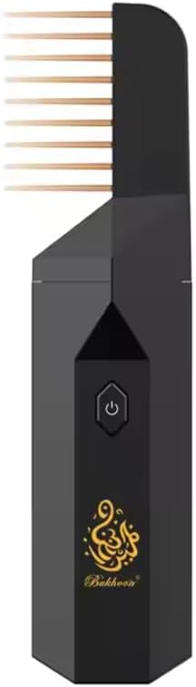 LaPHing HoUSe Oud Burner Arabian Incense Burner Portable Comb Incense Burning Arabic Electric USB Power Charge Muslim Ramadan Incense Holder(Black)