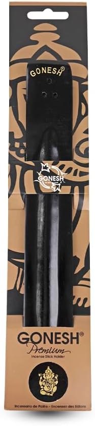 Gonesh - Incense Holder - Modern Home Decor - Wood Incense Burner - Black - 10” x 1.25”