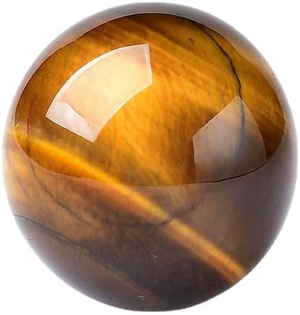 Natural Tiger's Eye Healing Crystal Gemstone Sphere Ball for Reiki Balancing Meditation Energy Home and Office Decoration (5-5.5cm, Tiger's Eye)