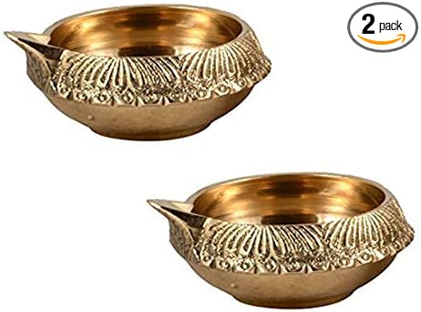 Brass Kuber Diya for Diwali Decoration - Traditional Indian Puja Oil Lamp - Diwali Gifts for Friends and Family - Divali Diyas, Diya for Divali Pooja Hashcart®