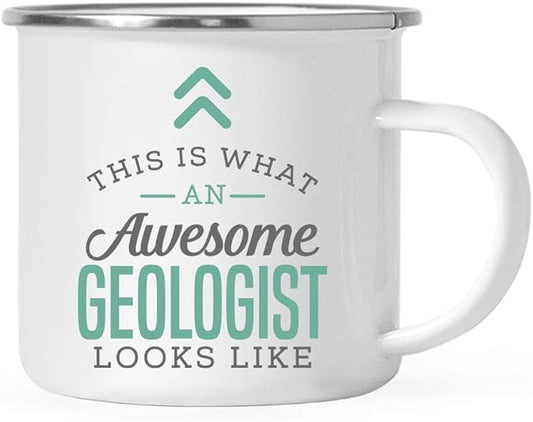 Andaz Press 11oz. Stainless Steel Campfire Coffee Mug Gift, This is What an Awesome Geologist Looks Like, 1-Pack, Birthday Gift Ideas Coworker Him Her, Includes Gift Box
