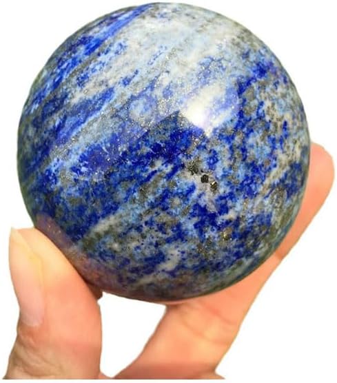 StoneStory Natural Lapis Lazuli Healing Crystal Sphere Ball for Reiki Balancing Meditation Energy Home and Office Decoration (6cm, Lapis Lazuli)