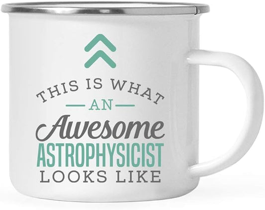 Andaz Press 11oz. Stainless Steel Campfire Coffee Mug Gift, This is What an Awesome Astrophysicist Looks Like, 1-Pack, Birthday Gift Ideas Coworker Him Her, Includes Gift Box
