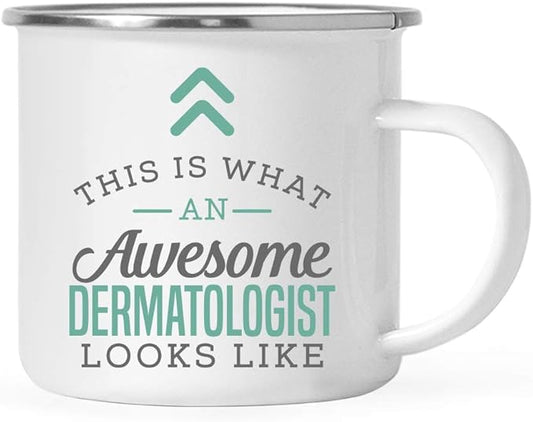 Andaz Press 11oz. Stainless Steel Campfire Coffee Mug Gift, This is What an Awesome Dermatologist Looks Like, 1-Pack, Birthday Gift Ideas Coworker Him Her, Includes Gift Box