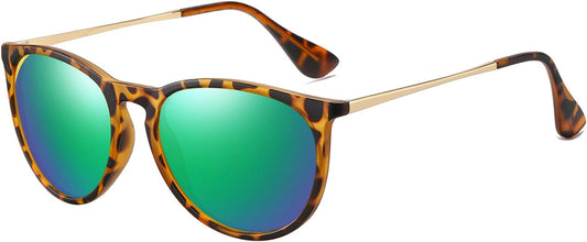 Ougenni Sunglasses for Women Men Vintage Polarized Women Sunglasses Round Classic Retro UV Protection Lens