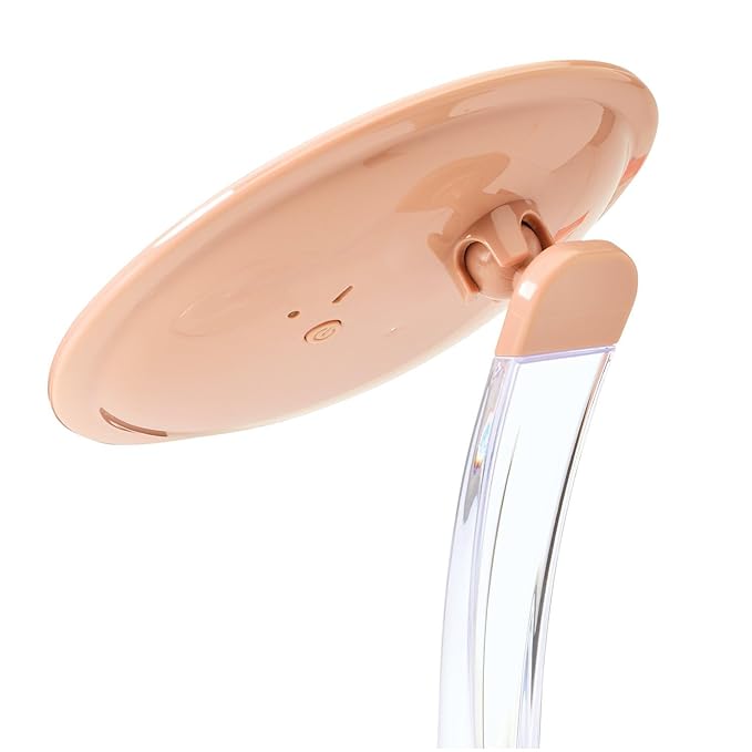 JERDON Lighted Tabletop Makeup Mirror - Makeup Mirror with 5X Magnification in Rose Gold Finish - 7.25-inch Round Vanity Mirror - Model JS725RL