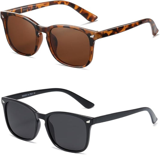 DUSHINE Polarized Sunglasses for Women Classic Retro Style UV400 Protection