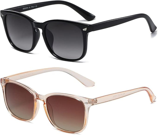 DUSHINE Polarized Sunglasses for Women Classic Retro Style UV400 Protection