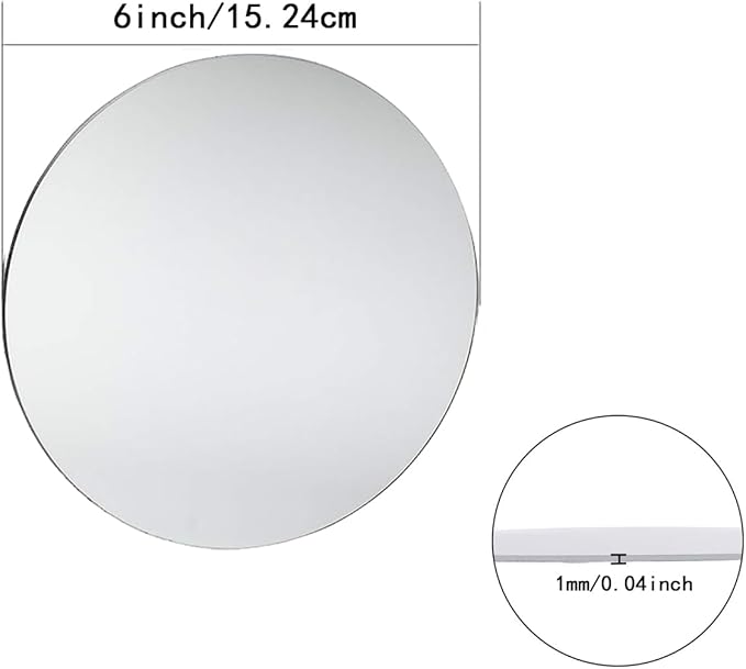 16Pack Round Mirror Plates for Centerpieces Tables, 6inch Mirror Trays Circle Mirror Plates for Tables Decoration, Circular Mirror Candles Flat for Table Centerpiece Wedding Party Decor Crafts