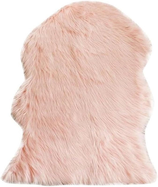 SAFAVIEH Faux Sheep Skin Collection 3' x 5' Pink FSS115G Silken Glam 2.35-inch Thick Area Rug