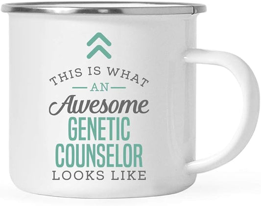 Andaz Press 11oz. Stainless Steel Campfire Coffee Mug Gift This Is What An Awesome Genetic Counselor Looks Like, 1-Pack Birthday Ideas Coworker Includes Gift Box Genetics Gifts Genetic Counselor Gifts