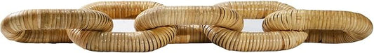 HUAXIN CRAFT H 5-Ring Rattan Woven Chain Link, Handmade Bohemian Farm Home Decoration - Coffee Table Decor