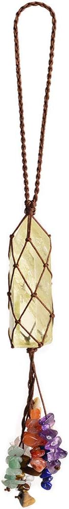 Home Decor Hanging Ornaments Natural Citrine Chakra Ornaments Gemstones Reiki Feng Shui Ornament Window Car Ornament
