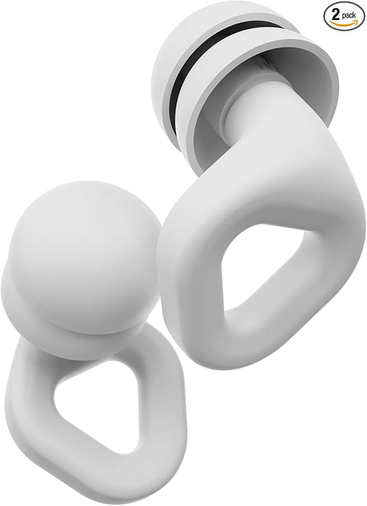 Zenz Unwind Pro Ear Plugs for Sleeping Noise Reduction – Soft Silicone Reusable Earplugs for Sleep, Focus & Work – 35dB Noise Reduction with Storage Case – XS/S/M/L Eartips (Glacier White, One Size)