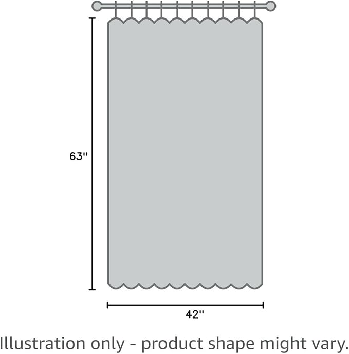 ECLIPSE Kendall Modern Blackout Thermal Rod Pocket Window Curtain for Bedroom or Living Room (1 Panel), 42" x 63", Grey