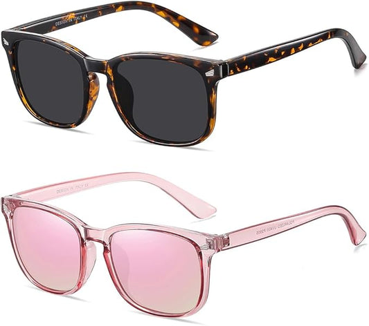 DUSHINE Polarized Sunglasses for Women Classic Retro Style UV400 Protection