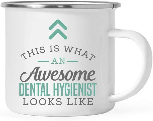 Andaz Press 11oz. Stainless Steel Campfire Coffee Mug Gift, This is What an Awesome Dental Hygienist Looks Like, 1-Pack, Birthday Gift Ideas Coworker Him Her, Includes Box