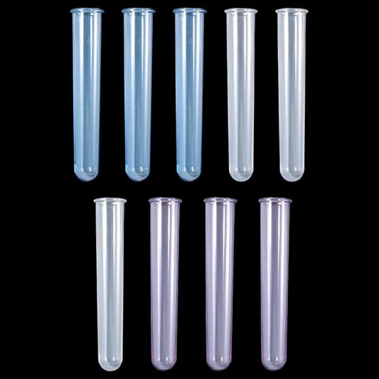 FineInno 9 Pcs Test Tubes, Plastic Plant Propagation Station Silicone Molds Transparent Tubes, Flowers Acrylic Test Tubes Round for Casting Mold