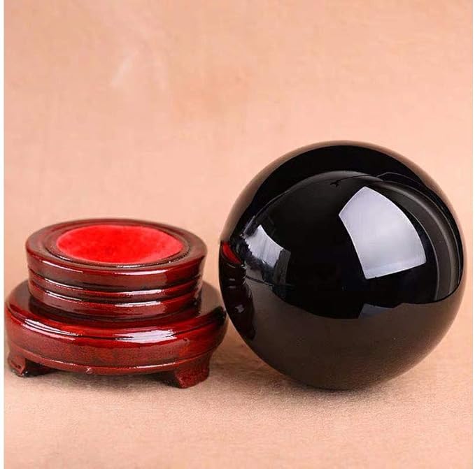 Natural Obsidian Stone Healing Crystal Gemstone Sphere Ball for Reiki Balancing Meditation Energy Home and Office Decoration 40mm 100grams (4cm, Obisdian)