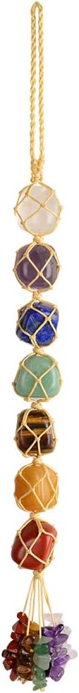 7 Chakra Healing Crystals Good Luck Indoor Home Wall Decoration Car Hanging Ornament Feng Shui Ornament Car Window Decoration Christmas Trees Ornament