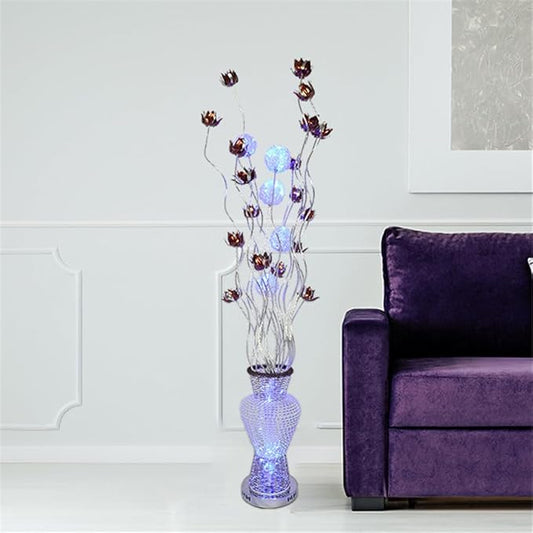Nordic Modern Flower Floor Lamp Fashion Art Living Room Sofa Bedroom Wedding LED Originality Decorative Standing Light (Style 1)