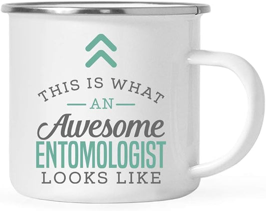 Andaz Press 11oz. Stainless Steel Campfire Coffee Mug Gift, This is What an Awesome Entomologist Looks Like, 1-Pack, Birthday Gift Ideas Coworker Him Her, Includes Gift Box