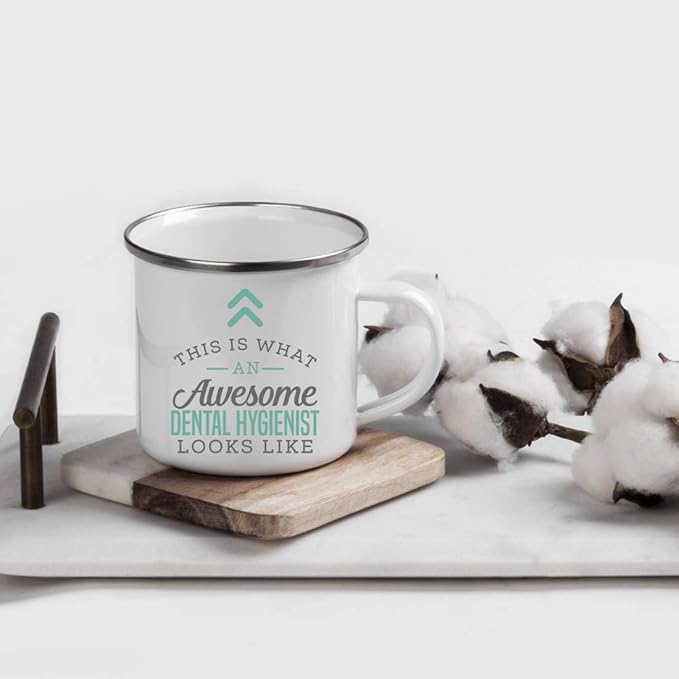 Andaz Press 11oz. Stainless Steel Campfire Coffee Mug Gift, This is What an Awesome Dental Hygienist Looks Like, 1-Pack, Birthday Gift Ideas Coworker Him Her, Includes Box
