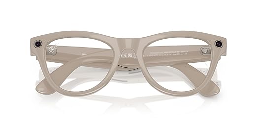 Ray-Ban Meta (Gen 1), Skyler, Shiny Chalky Grey | Smart AI Glasses for Men, Women - 12 MP Camera, Open-Ear Speakers, Video Recording, Bluetooth - Transitions® Sapphire Lenses — Wearable Technology