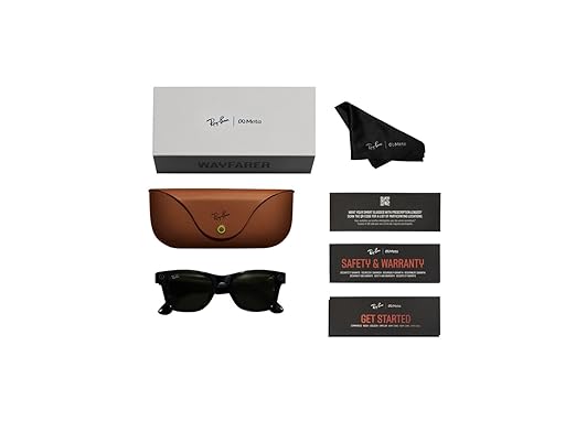 Ray-Ban Meta (Gen 1), Skyler, Shiny Black | Smart AI Glasses for Men, Women — 12 MP Ultra-Wide Camera, Open-Ear Speakers for Audio, Video Recording and Bluetooth — Clear Lenses — Wearable Technology