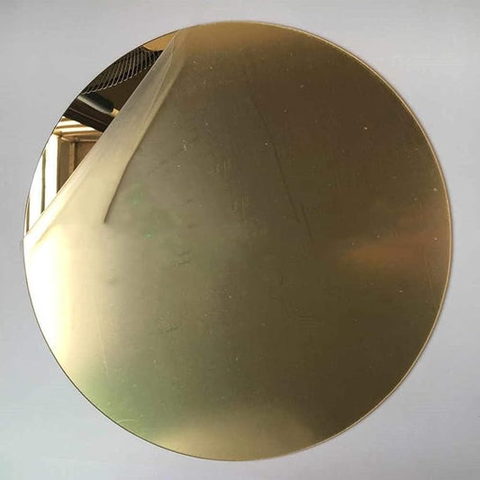 Marketing Holders Acrylic Mirror 4" Wide Round Gold .118" Thick No Adhesive Reflective Pieces Perfect for DIY Arts and Crafts School Projects Home or Office Decor Special Events