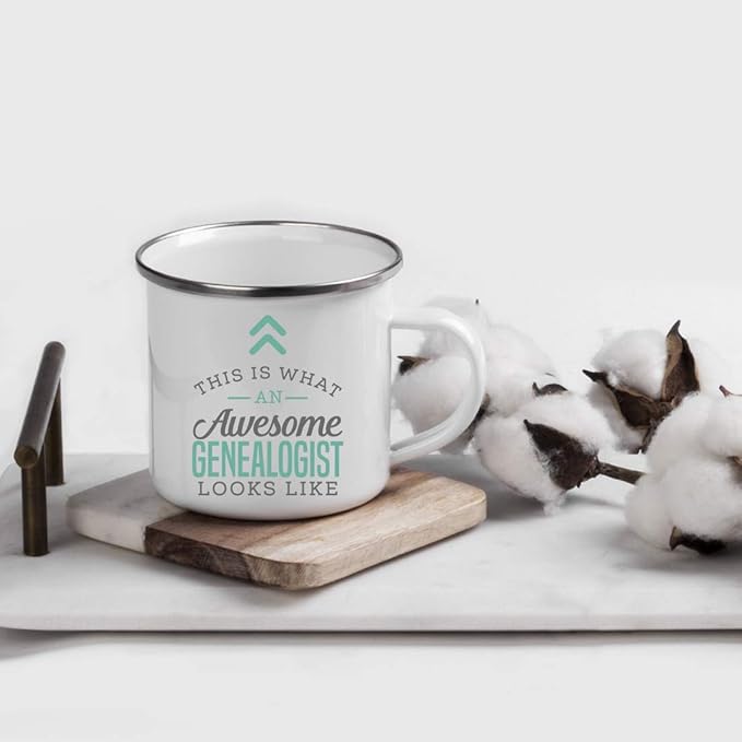 Andaz Press 11oz. Stainless Steel Campfire Coffee Mug Gift, This is What an Awesome Genealogist Looks Like, 1-Pack, Birthday Gift Ideas Coworker Him Her, Includes Gift Box