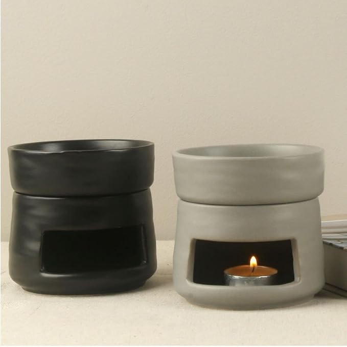 Ceramic Essential Oil Burner Tealight Candle Holder Decorative Aroma Diffuser Separable White