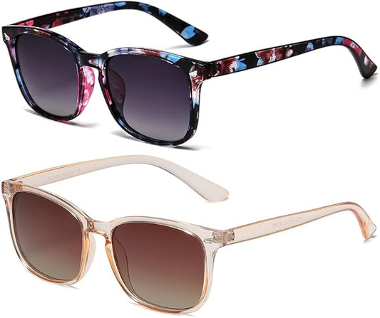 DUSHINE Polarized Sunglasses for Women Classic Retro Style UV400 Protection