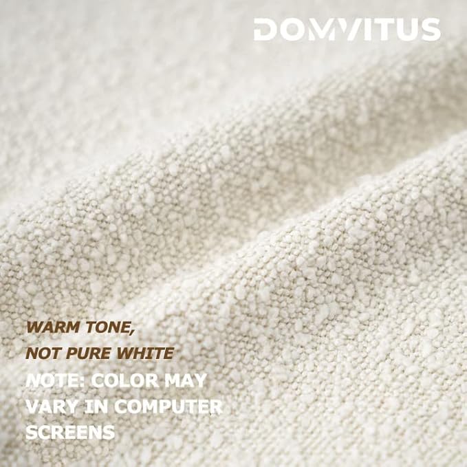 DOMVITUS Boucle Pillow Covers 12x20 Luxury Throw Pillow Covers Decorative Pillows for Bed Sofa Pillows for Living Room Accent Couch Pillows Soft Cushion Case, 1PC, Ivory