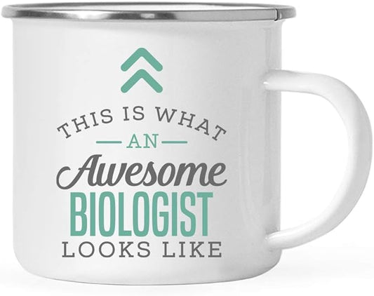 Andaz Press 11oz. Stainless Steel Campfire Coffee Mug Gift, This is What an Awesome Biologist Looks Like, 1-Pack, Birthday Gift Ideas Coworker Him Her, Includes Gift Box