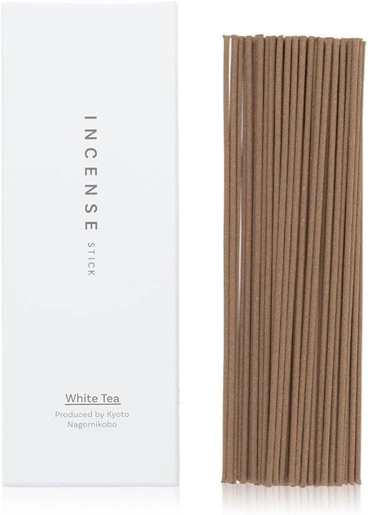 Kyoto White Tea Incense Sticks - Japanese Temple Aroma, Ideal for Relaxation & Meditation, Approx. 60 Sticks (0.044 Pounds) - Premium Quality Incense for Spiritual & Home Use Nagomikobo