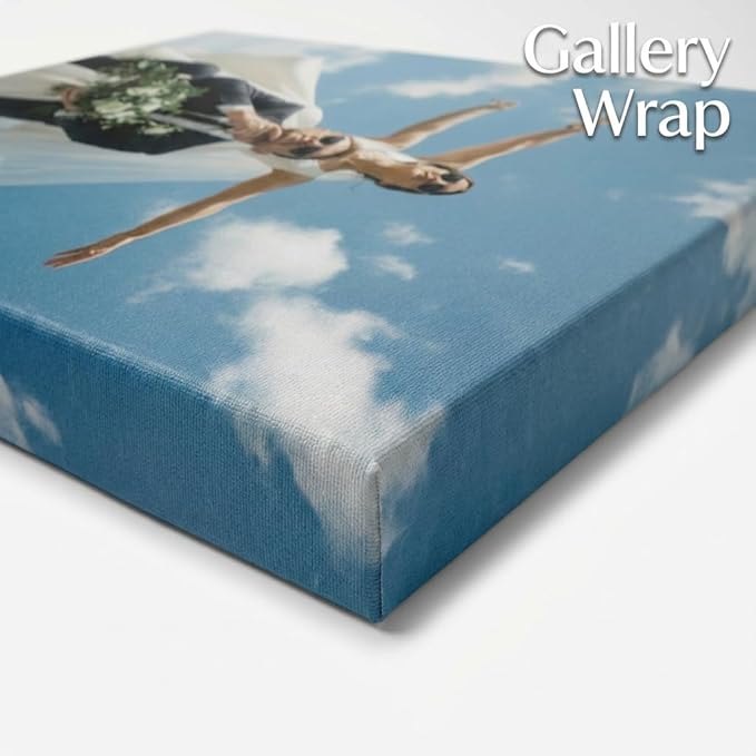 Canvro Custom Canvas Prints with Your Photos, Frameless Canvas Wall Art, Personalized Picture Print, Custom Photo Gifts for Family, Pets, Birthday, Anniversary, Home Décor (16" L x 12" W)